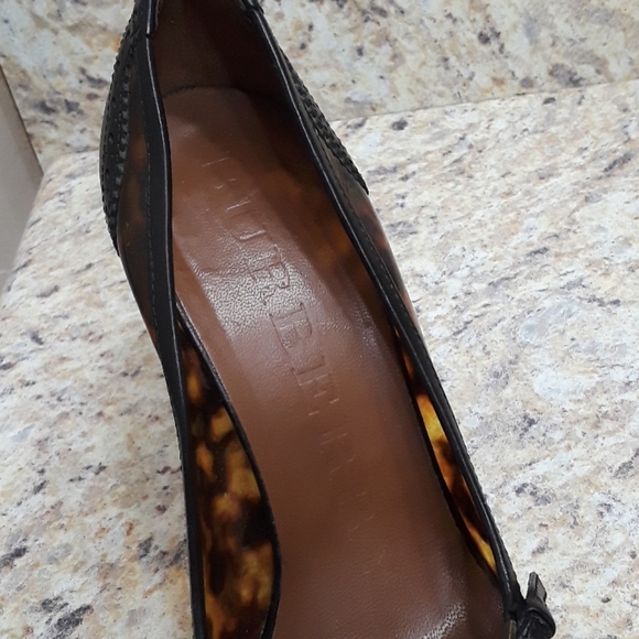 Burberry Leopard Leather/PVC Brouge Pumps - Picture 8 of 15